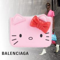 【2020春夏新作コレクション】BALENCIAGA×HELLO KITTY バレンシアガ財布コピー ハローキティモチーフ ミニウォレット【限定品】6190171CBQ35616