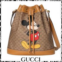 【2020年春夏新作】DISNEY x GUCCI ディズニー x グッチ偽物 スモール バケッ...