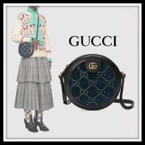 2020日本未発売新作 グッチ偽物 GUCCI☆GG モノグラム ベルベット ラウンド クロスボ...