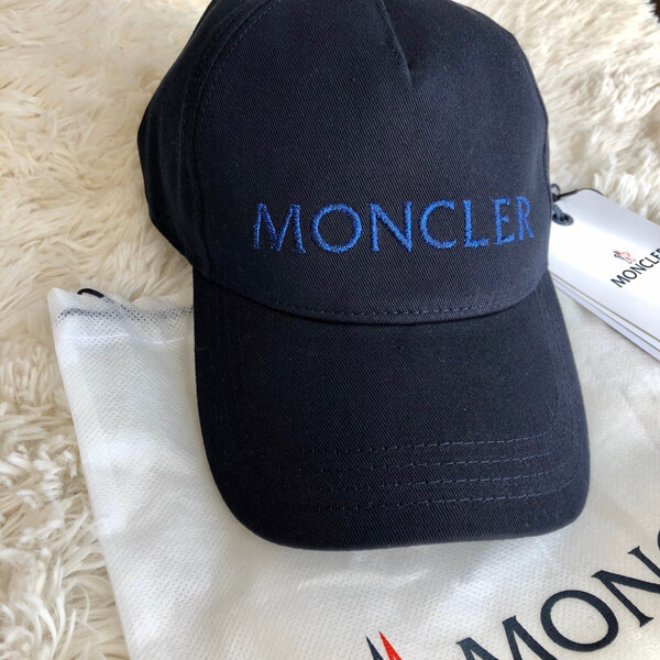 モンクレール キャップ コピー ロゴ ベースボールキャップ ネイビーMONCLER LUREX LOGO BASEBALL CAP