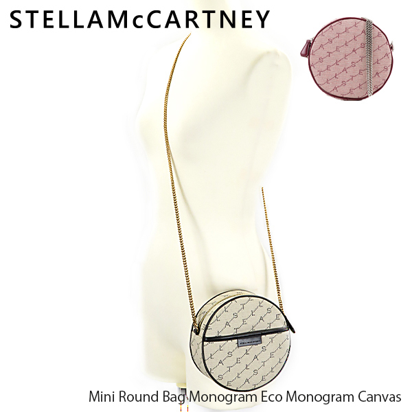 2020最新で争奪戦 STELLA MCCARTNEY  ステラマッカートニー偽物 Mini Round Bag Monogram Eco Monogram Canvas