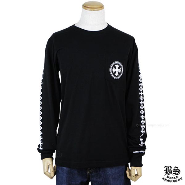 ◆早い者勝ち◆Chrome Hearts クロムハーツ ロングTシャツ 偽物 CHプラス ブラック