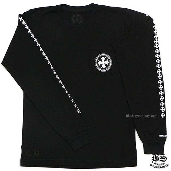 ◆早い者勝ち◆Chrome Hearts クロムハーツ ロングTシャツ 偽物 CHプラス ブラック