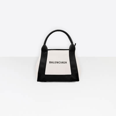 2020最新BALENCIAGA スーパーコピー ネイビー カバ XS 2WAYバッグ NATURAL / BLACK (52013965)