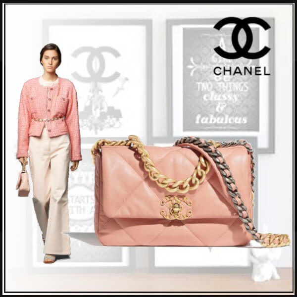 ★シャネル *CHANEL レプリカ19 フラップ バッグ* ピンク 大人気！！★ 51181869