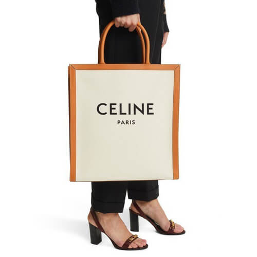 CELINE スーパーコピーバーティカル カバ キャバス CELINEロゴプリント (46547920)