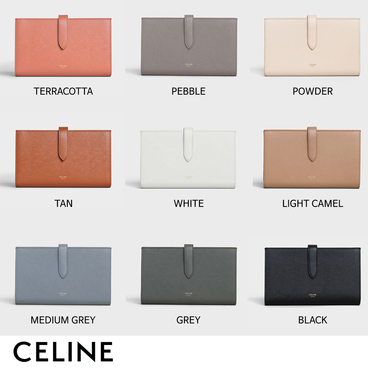 2020AW作限定CELINE (セリーヌ)2020AW LARGE STRAP WALLET 長財布 (5054990745)