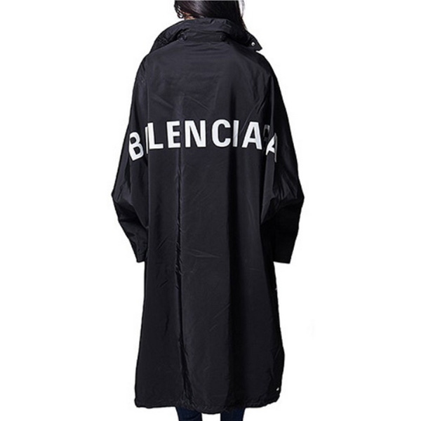 BALENCIAGA★パロディオペラ・コピーレインコート back logo opera rain coat black