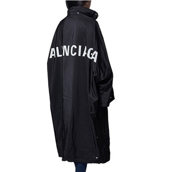 BALENCIAGA★パロディオペラ・コピーレインコート back logo opera rain coat black