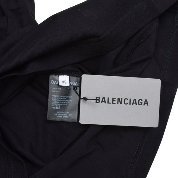 バレンシアガ tシャツ 偽物 レディース ブラック半袖 BALENCIAGA パロディ 556102 TAV44 1000