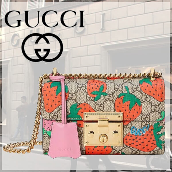 2020最新/限定【GUCCI グッチ いちご コピー】パドロック GG レプリカ ショルダー バッグ 409416CVE0T