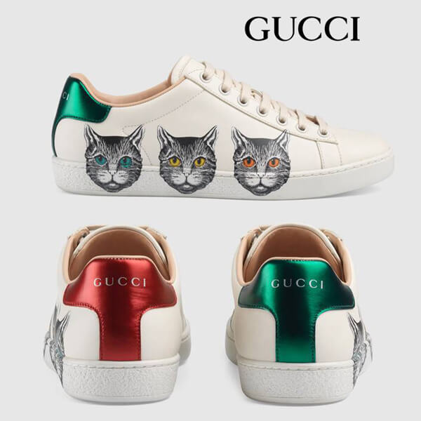 GUCCI スニーカー グッチ いちご コピー エース ミスティックキャット 577147 A38V0 9090