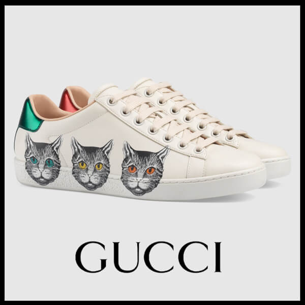 GUCCI スニーカー グッチ いちご コピー エース ミスティックキャット 577147 A38V0 9090