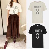 2020SS人気!☆Dior☆"レプリカJ'ADIOR 8" コットンリネン*Tシャツ＊843T03TC428_X0200