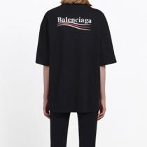 バレンシアガ tシャツ 偽物 レディース ブラック半袖 BALENCIAGA パロディ 5561...