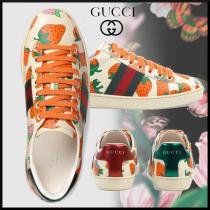 20SS GUCCI グッチ いちご レプリカ ストロベリー&ウェブ ACE レザースニーカー ...