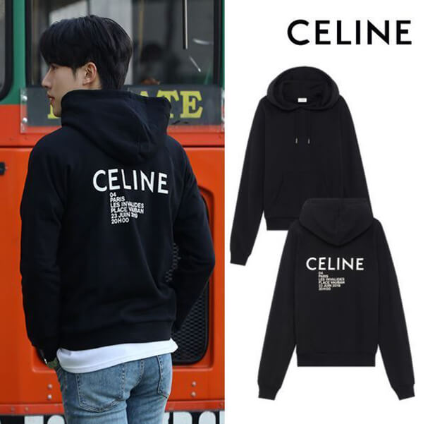 20SS新作 セリーヌ ロゴ入り 偽物 フリース スウェット CELINE パーカー 2Y005798I.38AW