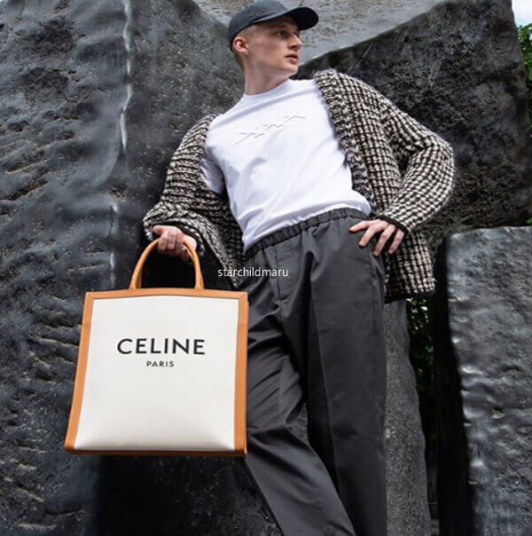 CELINE スーパーコピーバーティカル カバ キャバス CELINEロゴプリント (46547920)