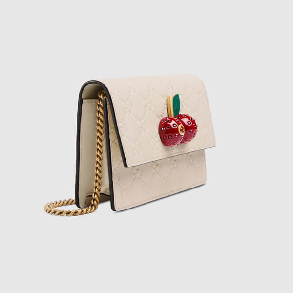 2020新作限定人気GUCCI グッチ いちご コピー  チェリーミニバッグ シグネチャー Women 財布 さくらんぼ 481291 0G6ET 8597