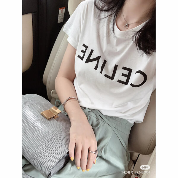 CELINE セリーヌ tシャツ 偽物 フロントロゴ 2X314916G38AW