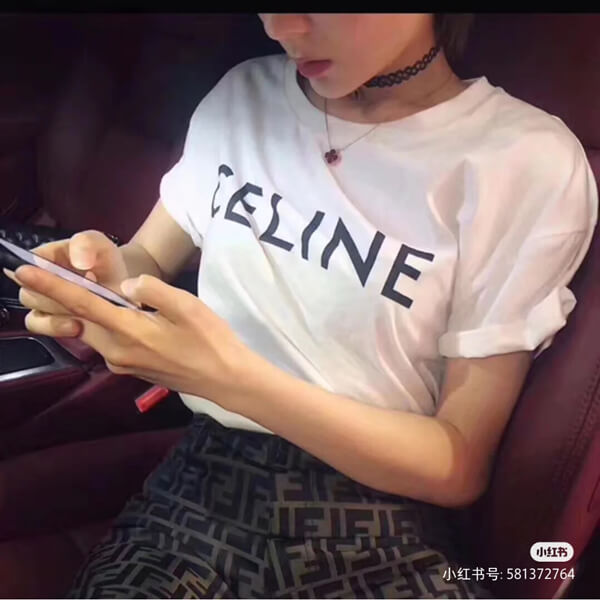 CELINE セリーヌ tシャツ 偽物 フロントロゴ 2X314916G38AW