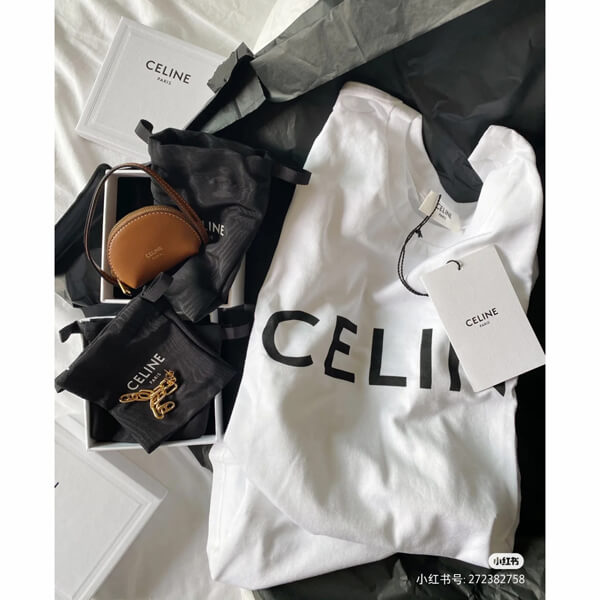 CELINE セリーヌ tシャツ 偽物 フロントロゴ 2X314916G38AW