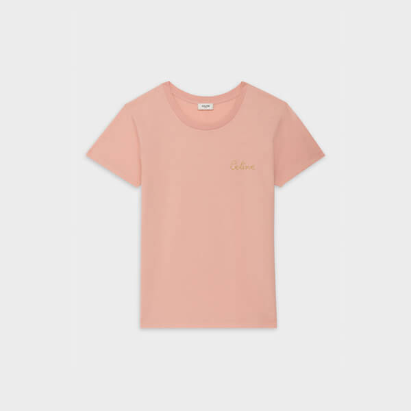  CELINE Tシャツ セリーヌ 偽物 エンブロイダリー コットン 2X351501F.01OW