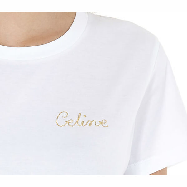 CELINE セリーヌ 偽物 Tシャツ エンブロイダリー コットンジャージー 2カラー 2X351501F.25PQ