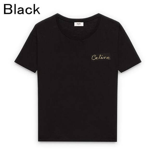 CELINE セリーヌ 偽物 Tシャツ エンブロイダリー コットンジャージー 2カラー 2X351501F.25PQ2