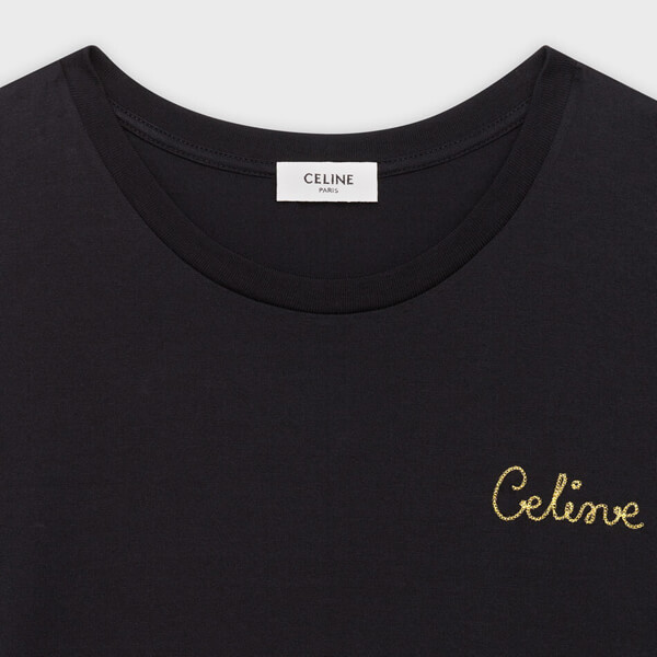 CELINE セリーヌ 偽物 Tシャツ エンブロイダリー コットンジャージー 2カラー 2X351501F.25PQ2