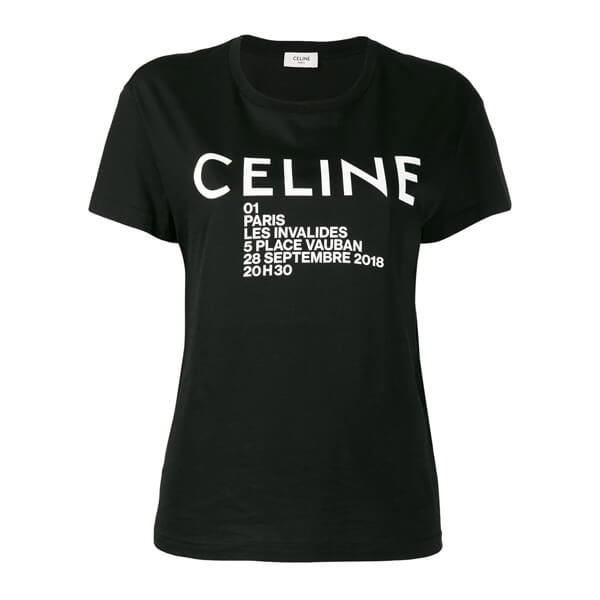 新作 CELINE セリーヌ Tシャツ 偽物 Celine Paris ロゴプリント 2X314864J 01OB