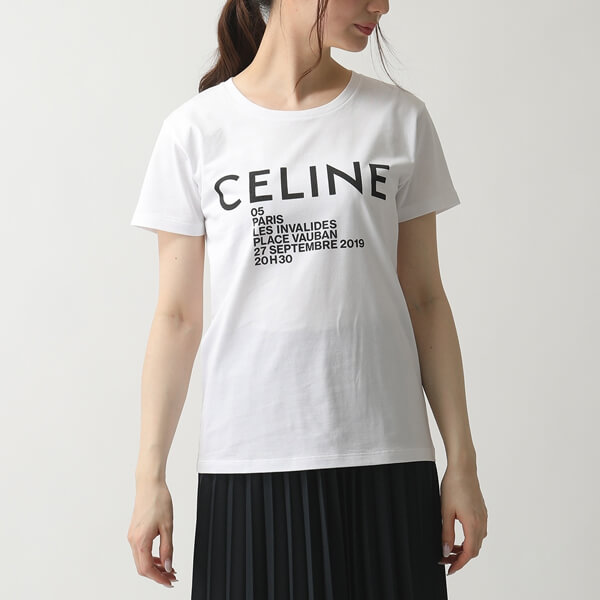 新作 CELINE セリーヌ Tシャツ 偽物 Celine Paris ロゴプリント 2X314864J 01OB