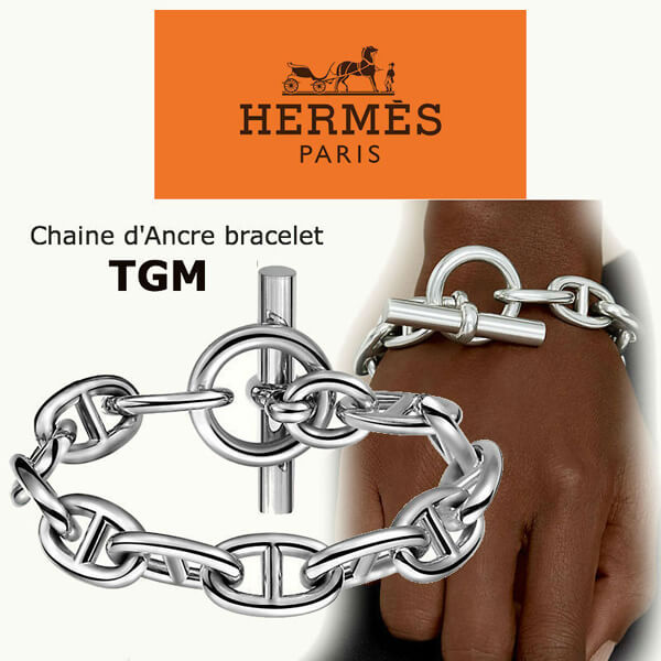 エルメス シェーヌダンクル コピー ブレスレット HERMES アンカーチェーン HERMES♪ブレスレットChaine D'ancre TGM♪H101995B♪