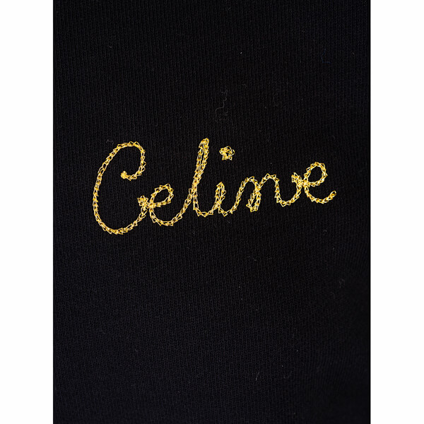 2020年人気新作CELINE セリーヌ 偽物 ロゴ入りスウェット(ブラック) 2Y144052H38NO