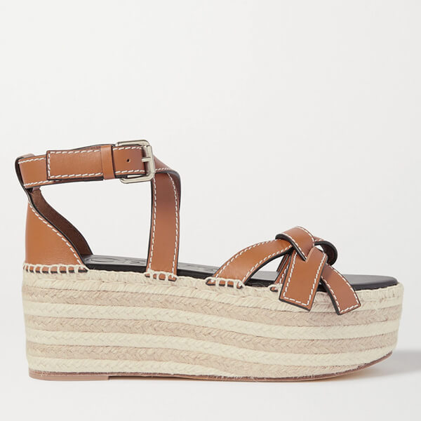 LOEWE Gate ロエベ サンダル 偽物 エスパドリーユプラットフォームウェッジサンダル 2020SSGate Wedge Espadrille453.10.355