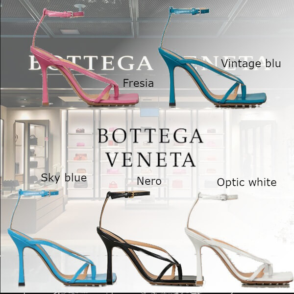 BOTTEGA VENETA★ボッテガヴェネタ 偽物 スクエアストラップレザーサンダル★608835VBSF01000