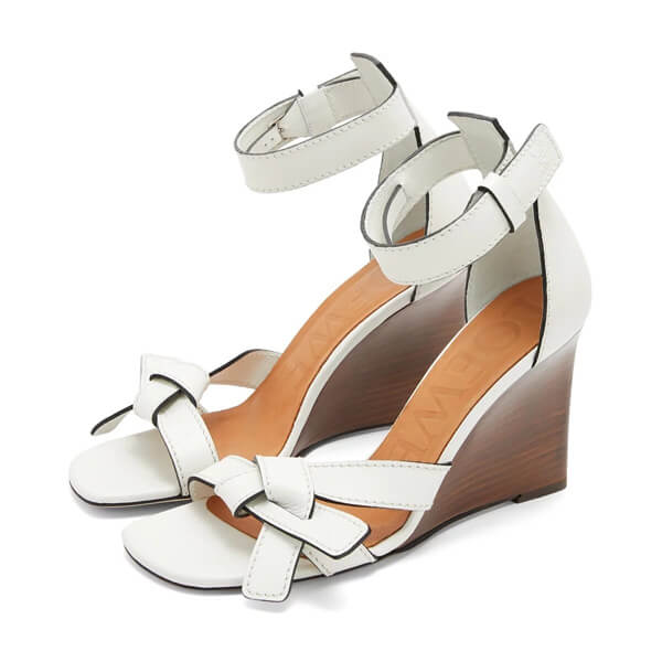 2020新作 ロエベ シューズ 偽物 LOEWE Gate Wedge Sandal 80 厚底 ウェッジサンダル 453.10.637 45310637