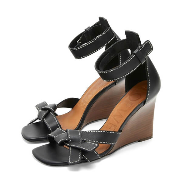 2020新作 ロエベ シューズ 偽物 LOEWE Gate Wedge Sandal 80 厚底 ウェッジサンダル 453.10.637 45310637