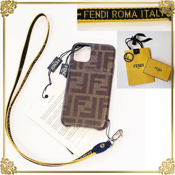 fendi iphoneケース コピー iPhone 11PROブラウン用ケース7AR856ACYBFOQT4