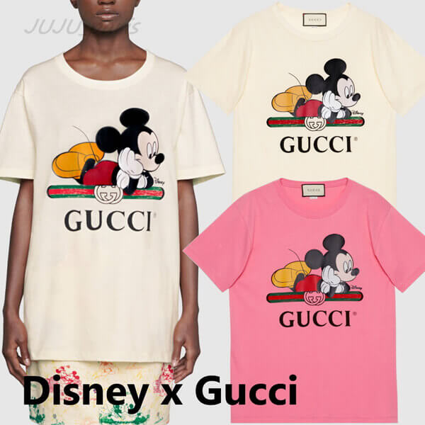 グッチ Tシャツ 偽物 コラボ GUCCI×Disney 2020SS ミッキーマウス 492347 XJB7W 9756