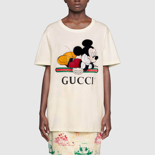 グッチ Tシャツ 偽物 コラボ GUCCI×Disney 2020SS ミッキーマウス 492347 XJB7W 9756