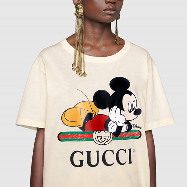 グッチ Tシャツ 偽物 コラボ GUCCI×Disney 2020SS ミッキーマウス 492347 XJB7W 9756