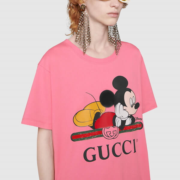 グッチ Tシャツ 偽物 コラボ GUCCI×Disney 2020SS ミッキーマウス 492347 XJB7W 9756