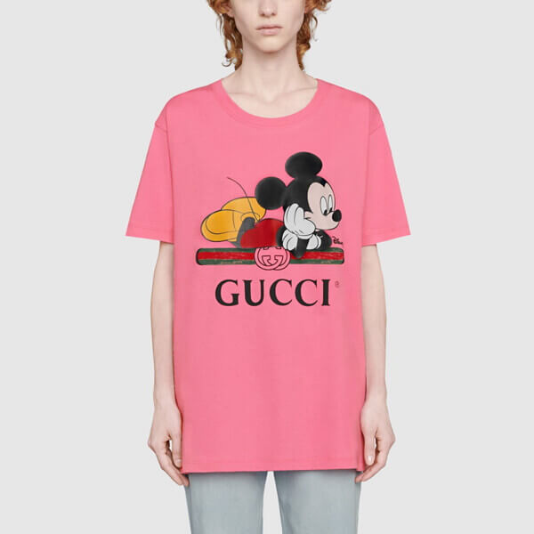 グッチ Tシャツ 偽物 コラボ GUCCI×Disney 2020SS ミッキーマウス 492347 XJB7W 9756