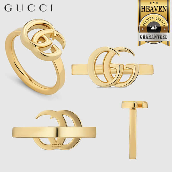 GUCCI リング 偽物 ダブルG イエローゴールド ショップカード ボックス  525690 J8500 8000