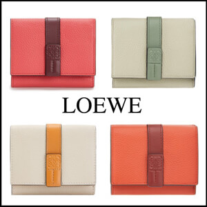 新作★LOEWE★ロエベ 財布 偽物★コンパクトTrifold三つ折りミニ財布 124.12AB41