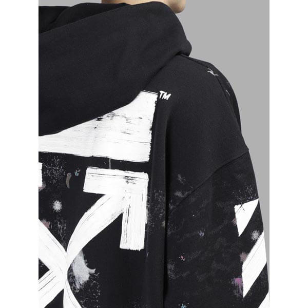 オフ ホワイト パーカー 偽物 OFF WHITE 17FW DIAG GALAXY BRUSHED OVER 東京HOODIE PARKA 芸能人OMBB009F176190309901