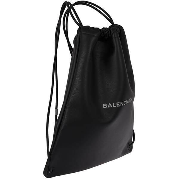 2020SSBALENCIAGA バレンシアガスーパーコピー ブラック レザーナップザック