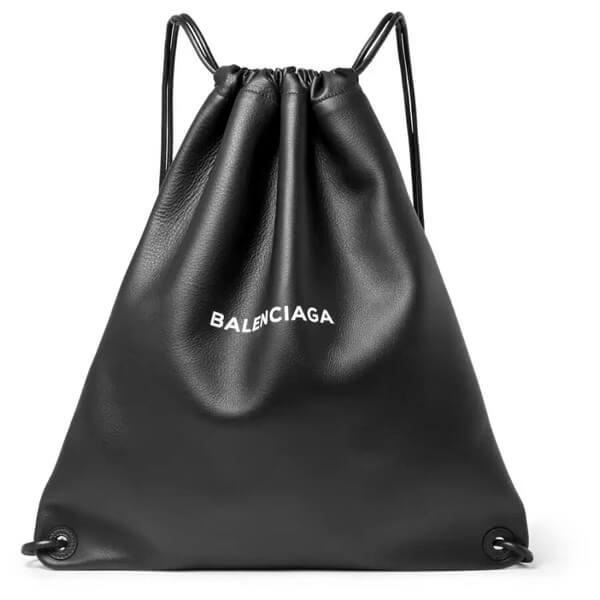 2020SSBALENCIAGA バレンシアガスーパーコピー ブラック レザーナップザック