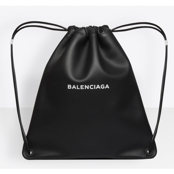 2020SSBALENCIAGA バレンシアガスーパーコピー ブラック レザーナップザック